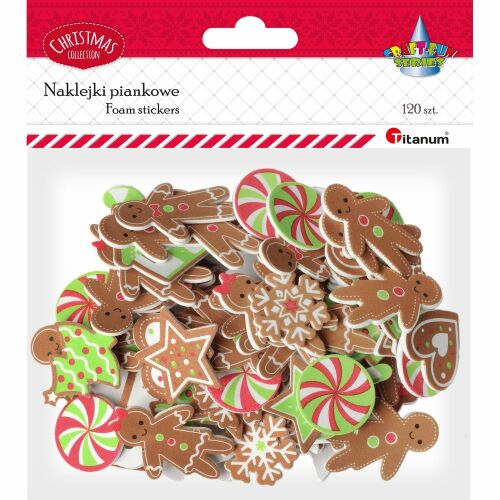 Öntapadós habmatricák, mézeskalács formában, titán, 120 db 147250416