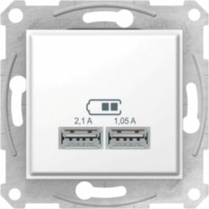Schneider Electric Gn.ładowarki USB 2.1A biały SDN2710221 147250414 - Connector & Dugalj