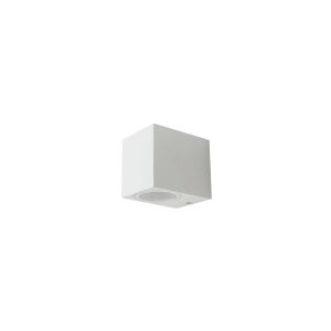 Kinkiet V-TAC Oprawa ewelacyjna VT-7651 SLEEK GU10 WALL FITTING(ALUMINUM)SQUARE-WHITE BODY, 1 WAY IP44 7539 147250495 - Zewnętrzna lampa ścienna