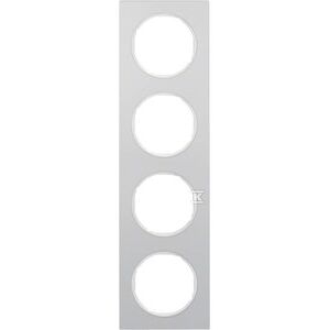 Berker R.3 Cadru cvadruplu din aluminiu alb 10142274 147250783 - Rame pentru întrerupătoare