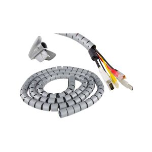 Organizator flexibil de cablu de birou 30mm 2m gri NEKU 147250823 - Organizatori cabluri