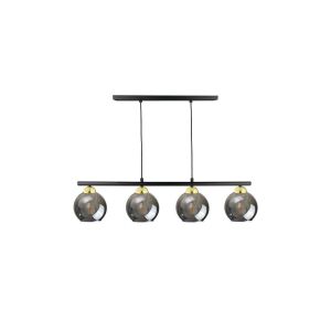 Modern csillár 4xE27 MINOR BLACK/GOLD LONG 147250998 - Lámpa & Világítás