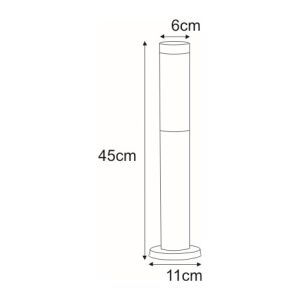 Kerti oszlop lámpa ANICA, krómozott, cső formájú, E27-es csavarral, IP44 K-LP231-450 Kaja Lighting 147251000 - Kültéri állólámpa