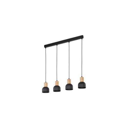 Függő lámpa CAIRO fekete / világos fa színű 4896 TK Lighting 147251012