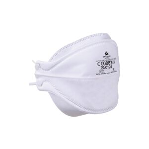 FFP2 szűrős féllárca, vízszintesen hajtható (4 redő), dolomit tesztelt, Fehér szín, méret: Beállítható, M1205C /20db/