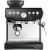 Sage BES875BKS Espresso Machine, black and silver, front view