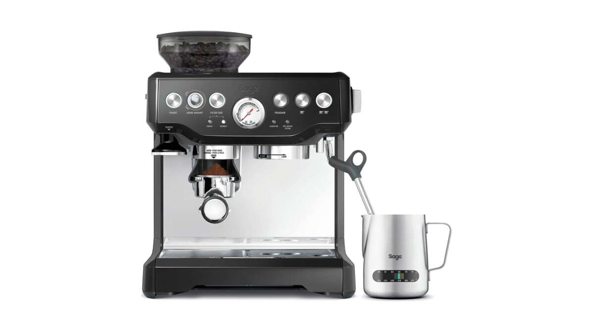 Sage Coffee Press BES875BKS, zabudovaný mlynček na kávu, l