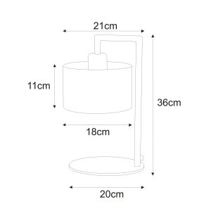 Dizájn asztali lámpa loft stílusú a SIMONE BLACK K-4322 Kaja Lighting sorozatból