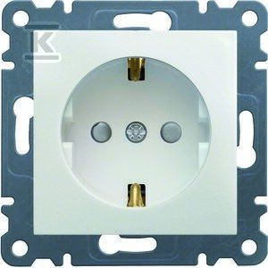 Lumina SCHUKO soclu cu obturator de contact alb WL1060 147251347 - Conectori și mufe