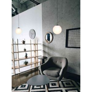 Fekete csüngő lámpa nagy tejüveg árnyékkal, 30 cm, SAVOY K-4922 Kaja Lighting sorozat 147251525 - Lámpa & Világítás