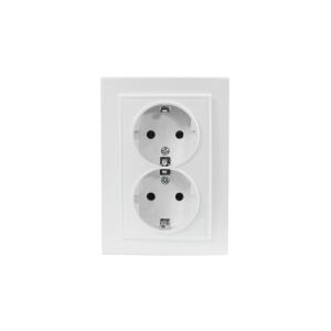 QUADRA Gniazdo podwójne SCHUKO białe 147251593 - Conectori și mufe