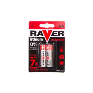 Lítium akkumulátor LR6/AA 1.5V RAVER EXTREME B7821 /buborékfólia 2db/