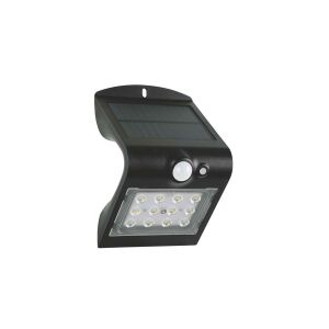 Solar LED fali lámpa 1.5W 4000K/semleges IP65 szürkület és PIR mozgás aku. ABS/PC RÓKA NAPELEMES 12LED B NW GXSO005