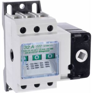 Legrand Vistop szigetelő kapcsoló 3P 32A elülső hajtású fekete (022500) 147251850 - Villanyszerelési segédanyag