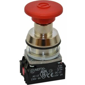 Gombbillentyű NEF30-DR2Y piros W0-NEF30-DR 2Y C 147251930 - Villanykapcsoló
