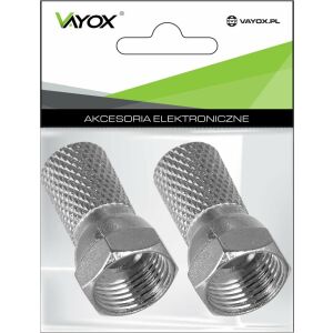 Műholdas F csatlakozó 5,8mm Vayox (2 db-os csomag) 147252171 - Koax csatlakozó