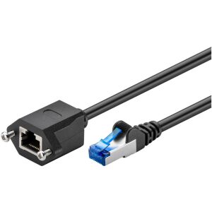 LAN kábel hosszabbító kábel CAT 6A S/FTP fekete 0.5m 147252202 - UTP kábel