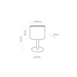 Asztali lámpa Tokio, 1xE27 LP-787/1T mentaszínű Light Prestige 147252305 - Lámpa & Világítás