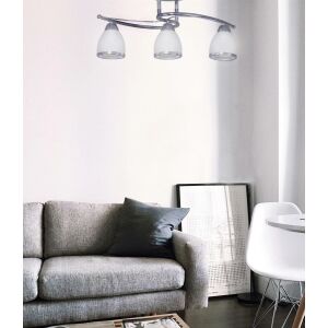 Mennyezeti lámpa SAMIRA tejüveg burkolat, krómozott elemek K-JSL-8090/3 CHR Kaja Lighting 147252447 - Mennyezeti lámpa