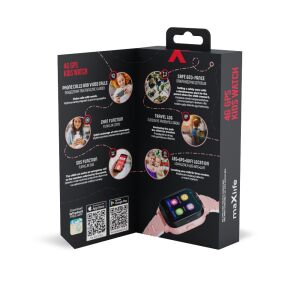 Maxlife okosóra 4G MXKW-350 rózsaszín GPS WiFi 147252554 - Gyerek óra