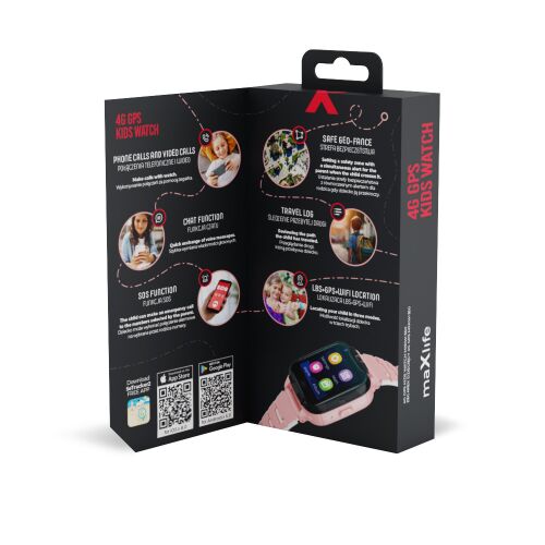 Maxlife okosóra 4G MXKW-350 rózsaszín GPS WiFi 147252554