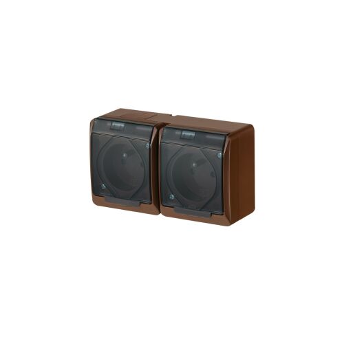 Elektro-Plast Hermes foglalat hermetikus dupla 16A IP44 barna GNT (0322-05) 147252569