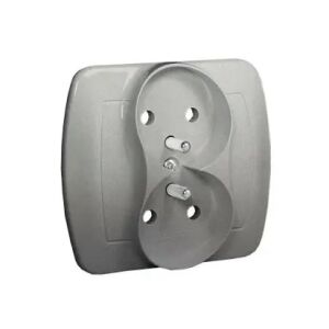Kontakt-Simon Simon Chord foglalat Dupla csatlakozó/u 16A IP20 sínzárral alumínium metál AGZ2z/26 147252722 - Lámpa & Világítás