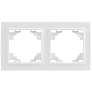 QUADRA Ramă dublă albă 147252898 - Rame pentru întrerupătoare