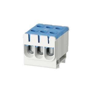Elágazó elosztóblokk - 3-ágú 2,5-50mm2 kék sík szerelés FJ-E50/3/B 1000058 147252918 - Sorkapocs