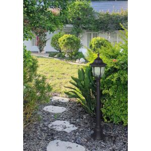 Kerti lámpa oszlop VASCO 110 cm retro stílusú, cserélhető fényforrás K-6007A/L FEKETE Kaja Lighting 147252969 - Kültéri állólámpa