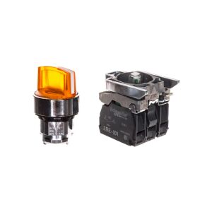 Kétállású kapcsoló 22 mm narancssárga gomb 1Z 1R önmegtartó nélkül XB4BK125B5 147253259 - Villanykapcsoló