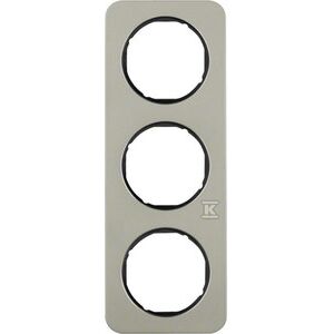 3-szeres keret Berker R.1 rozsdamentes acél/fekete 10132104 147253265 - Villanykapcsoló keret