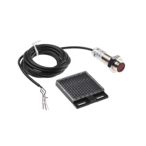 Fényvisszaverő fotoelektromos érzékelő NPN hengeres 50 mm -> 7 m tartományban. IP67 147253319 - Mozgásérzékelő