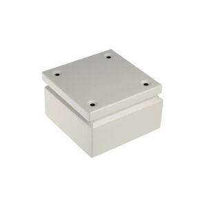 Cutie de distribuție, 150 x 150 x 80mm, IP66, culoare RAL 7032, material Oțel, RS PRO 147253362 - Doze de legătură și conexiune