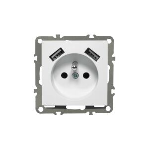 QUADRA ALJZAT 2X USB CSATLAKOZÓVAL KERETHEZ 230V 2.1A 147253403 - Lámpa & Világítás