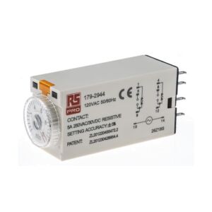 Időrelé késleltetett egyszerű funkció 0.5 -> 10perc DPDT 2-érintkezős DPDT 110V ac