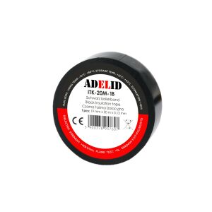 SZIGETELŐSZALAG 20M PVC FEKETE VÍZÁLLÓ SZIGETELÉS 19MM 1DB.