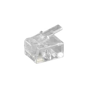 Goobay GOOBAY 10x RJ11 Western dugó kerek kábelhez 4 pólusú árnyékolatlan telefonkábelhez préseléshez - 58625 147253640 - Csatlakozó