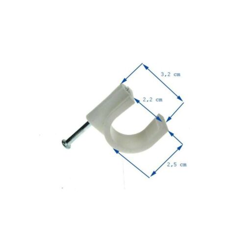 Kábelrögzítő kerek 22mm KN-22 fehér 147253685