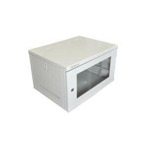 19"-es fali szekrény ECO 6U 540x400 RAL7035 üveg