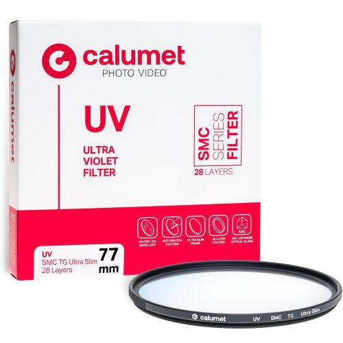 Calumet UV Filter SMC TG 77 mm Ultra Slim 28 Layers