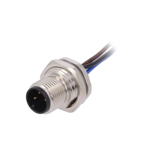 Kör alakú csatlakozó M12 férfi egyenes 3pin 250V 0.2m T4171010003-001 147253879