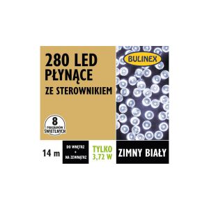Set de pompa de Crăciun LED curgător 280 alb 13,95m 230V/31V 3,7W IP44 exterior și interior 13-822 147253905 - Ghirlande luminoase