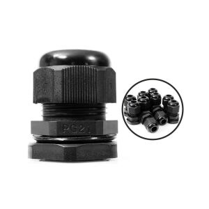 Dławnica kablowa PG 21 IP68 czarna PG 21 BLACK 147253966 - Pomoc w instalacji elektrycznej