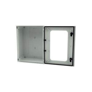 Dulap de distribuție perete Gri deschis, Material: Sticlă plastică armată cu fibră, IP66, RS PRO RAL 7035 147254042 - Doze de legătură și conexiune