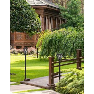 Kerti lámpa klasszikus fekete oszlop lámpa NAPOLI, K-8202 Kaja Lighting 147254074 - Kültéri állólámpa