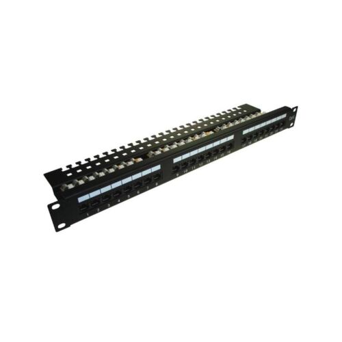 Patch panel 24-portos UTP kat.6 1U 19 hüvelykes krone LSA csatlakozóval 147254147
