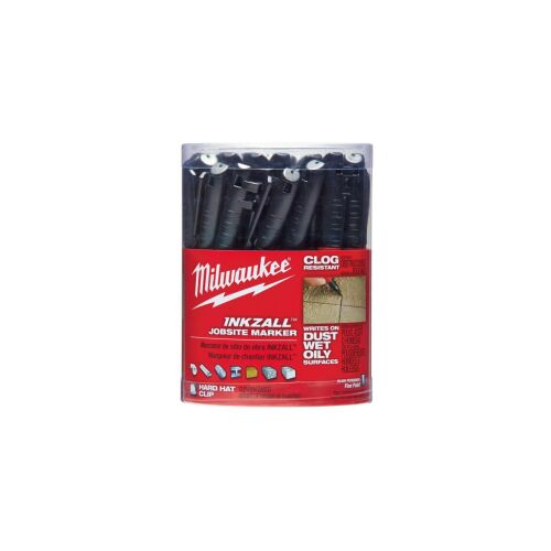 Építőipari jelölő fekete 1mm 36 db INKZALL MILWAUKEE 48-22-3100