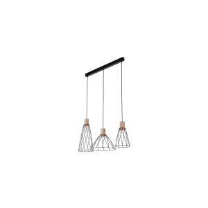Hármas függő lámpa MODESTO WOOD, drótos árnyékkal, GU10-es csavarral 10158 TK Lighting 147254253 - Lámpa & Világítás