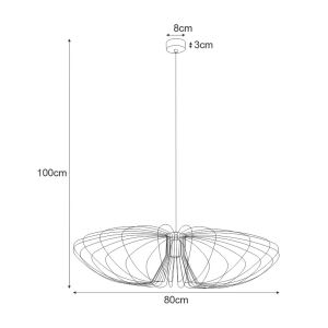 Dekoratív függő lámpa ipari stílusban fekete a TIZI K-3409 Kaja Lighting sorozatból 147254254 - Lámpa & Világítás